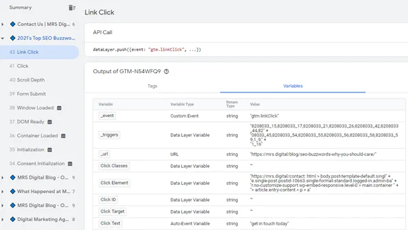 Track Link Clicks with API Call in Tag Manager