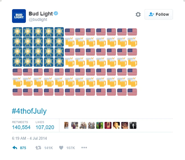 Bus Light's emoji-filled twitter post