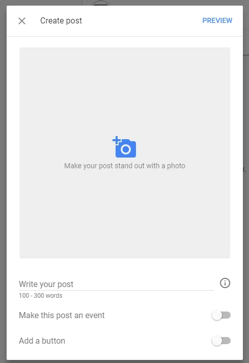 Build a google post