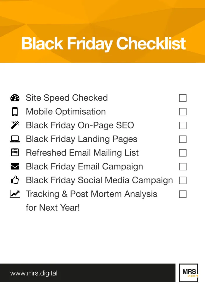 Black Friday SEO checklist