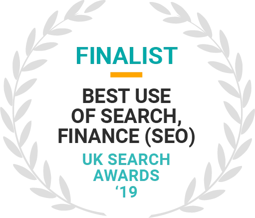 MRS Digital - FINALIST at UK Search Awards 2019 - Best Use of Search, Finance (SEO)