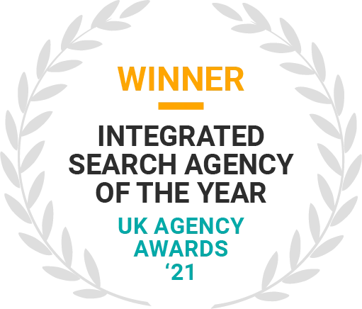 MRS Digital - WINNER at UK Agency Awards 2021 - Integrated Search Agency Of The Year