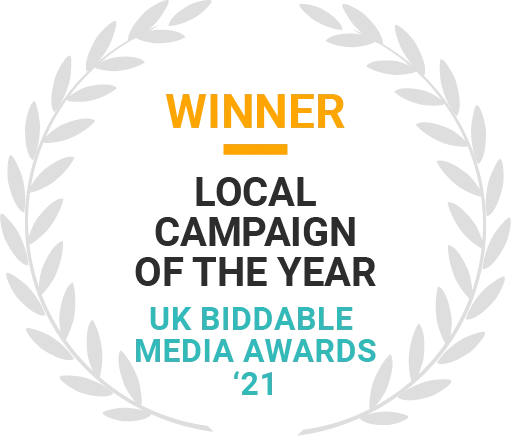 MRS Digital - WINNER at UK Biddable Awards 2021 - Local Campaign of The Year