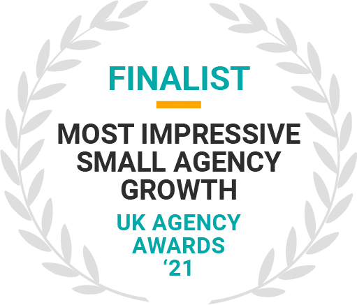 MRS Digital - FINALIST at UK Agency Awards 2021 - Most Impressive Small Agency Growth