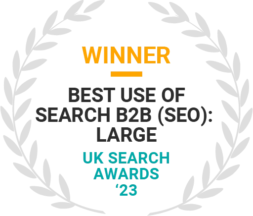 MRS Digital - WINNER at UK Search Awards 2023  - Best Use of Search – B2B (SEO): Large