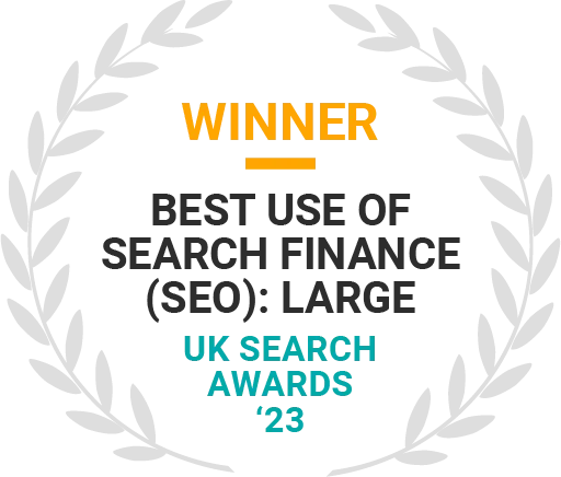 MRS Digital - WINNER at UK Search Awards 2023  - Best Use of Search – Finance (SEO): Large