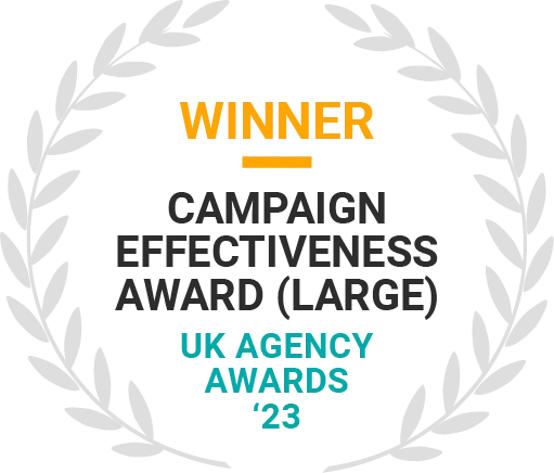 MRS Digital - WINNER at UK Agency Awards 2023 - Campaign Effectiveness Award