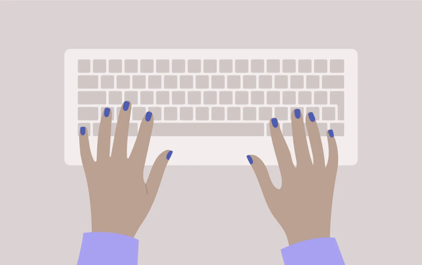 Hands on a keyboard